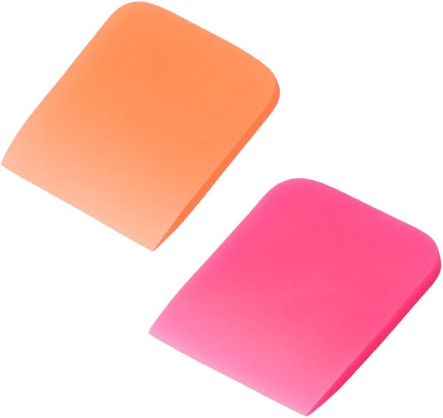 Small Squeegee 2pcs Soft Rubber PPF Squeegee Wrapping Scraper for Curved Surface