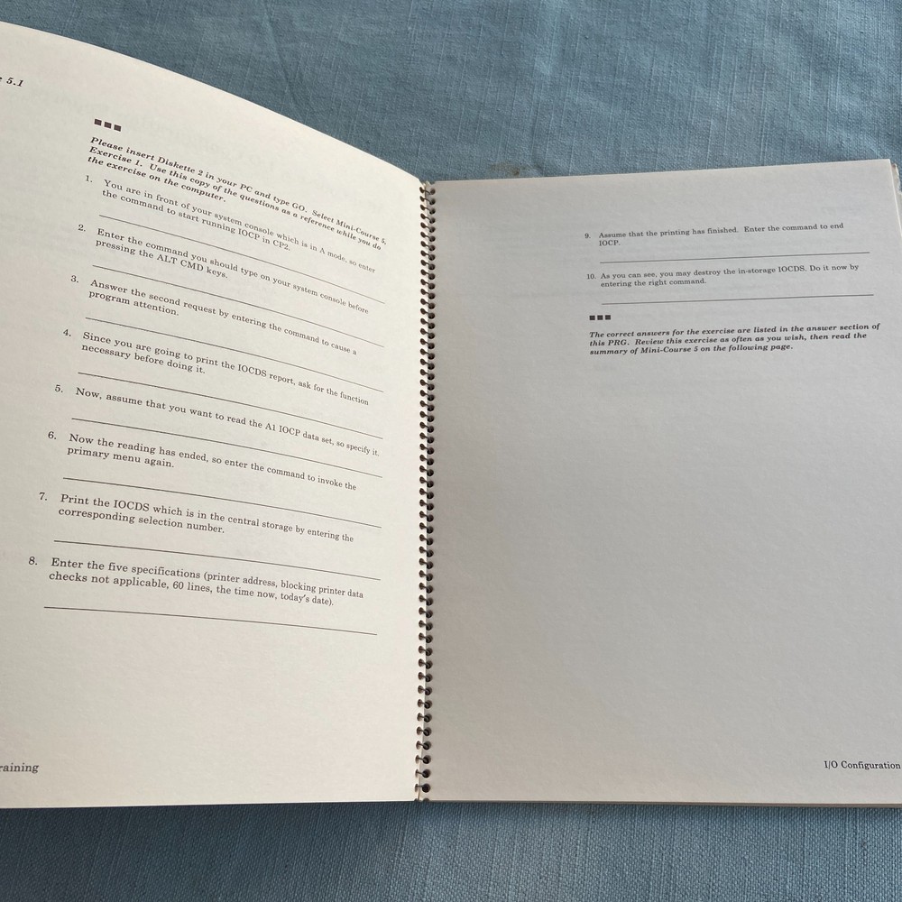 IBM SRA Computer Training Library 308X Hardware Operator Reference Guide Vintage