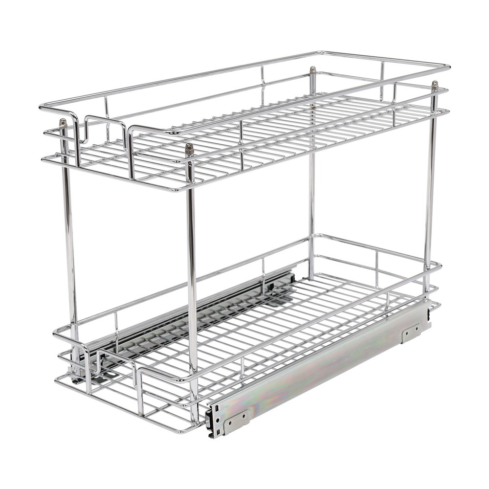 Pull Out Cabinet Organizer, 2-Tier Pull Out Shelves, Kitchen Cabinet Organizer