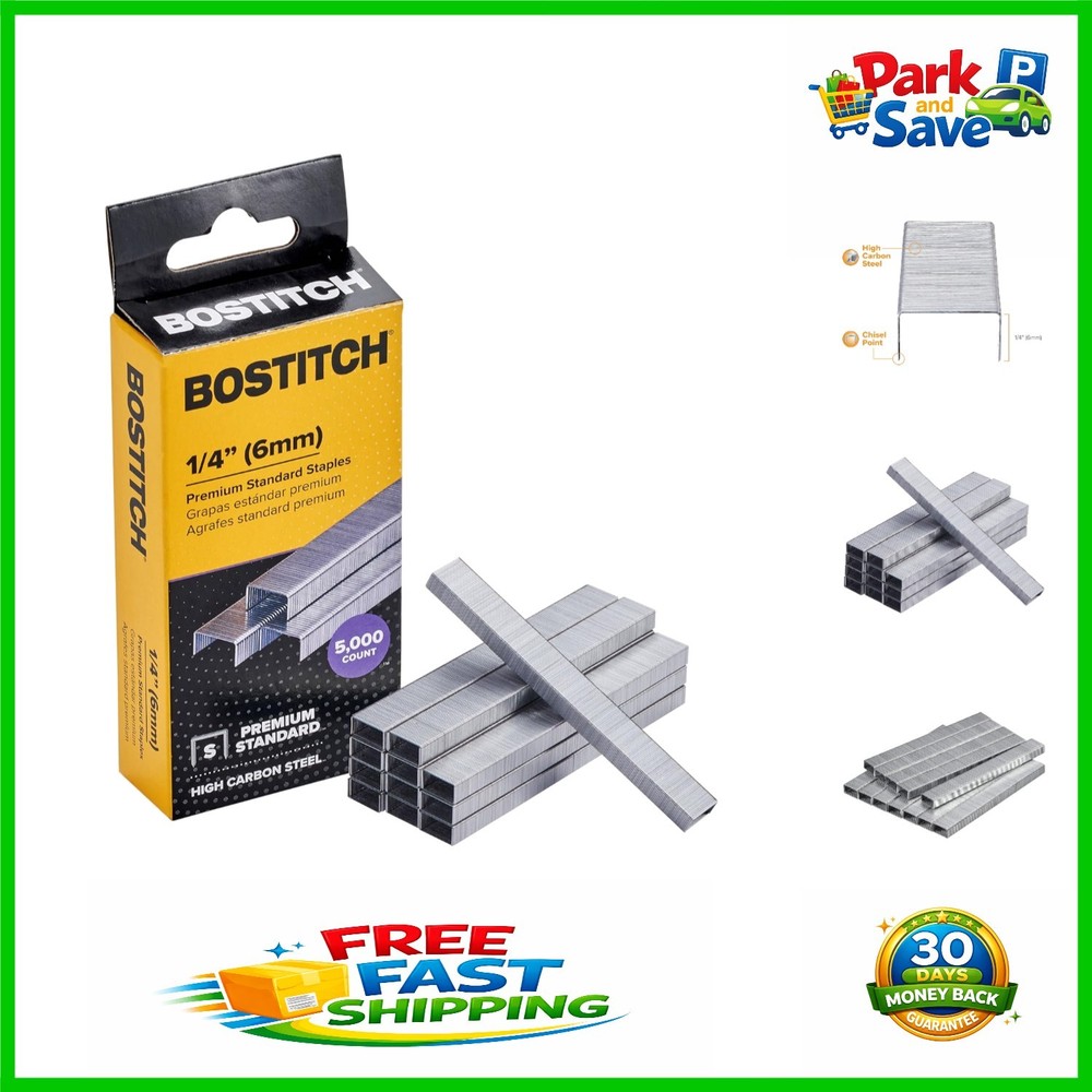 Chisel Point Standard Staples 1/4" Leg, 5000 Count - For Office Efficiency