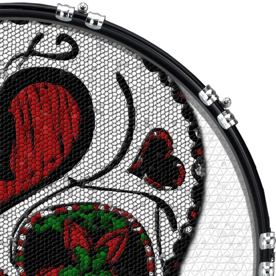 20" Custom Bass Kick Drum Front Head Graphic Graphical Skull Sugar 2