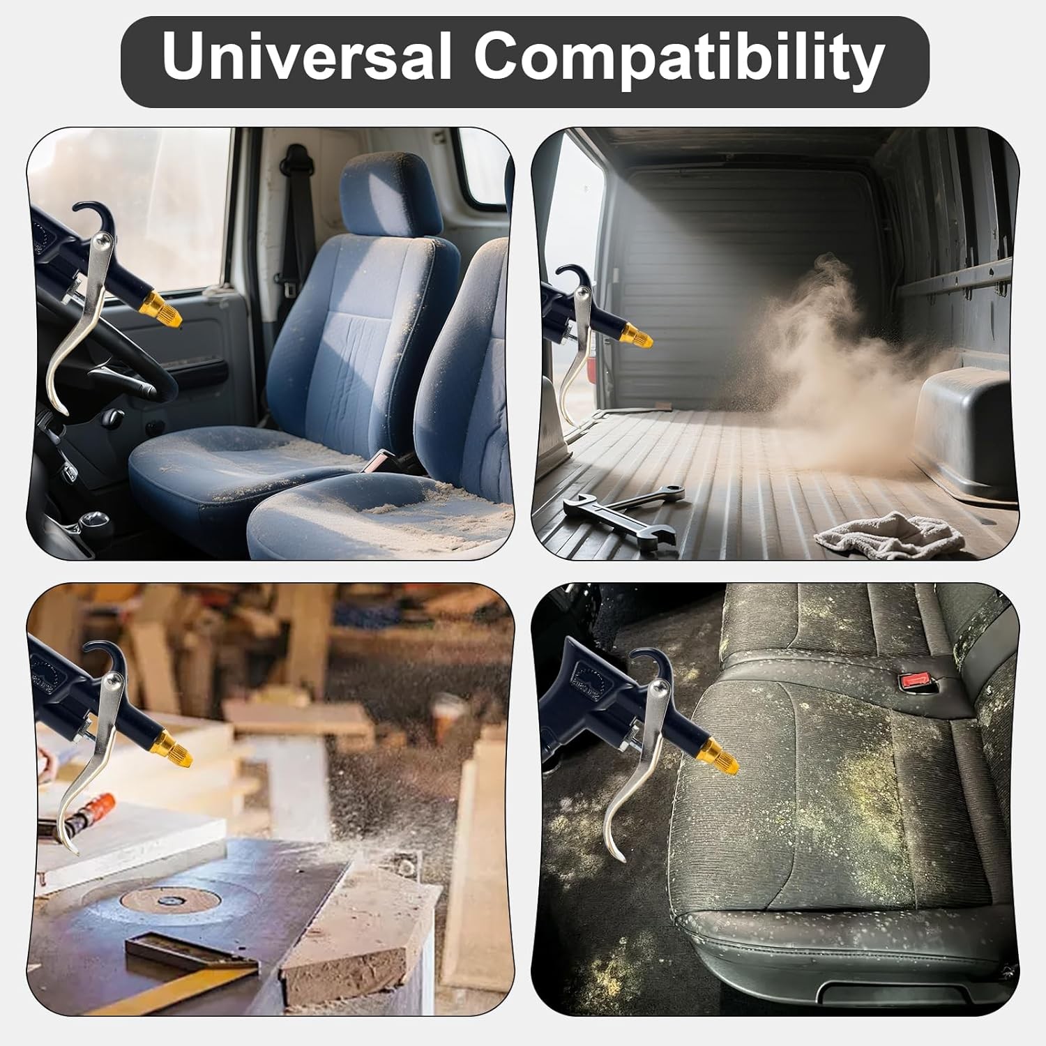 Air Blow Gun Kit,Heavy Duty Air Seat Blow Gun Kit for Semi Truck with 16ft Long