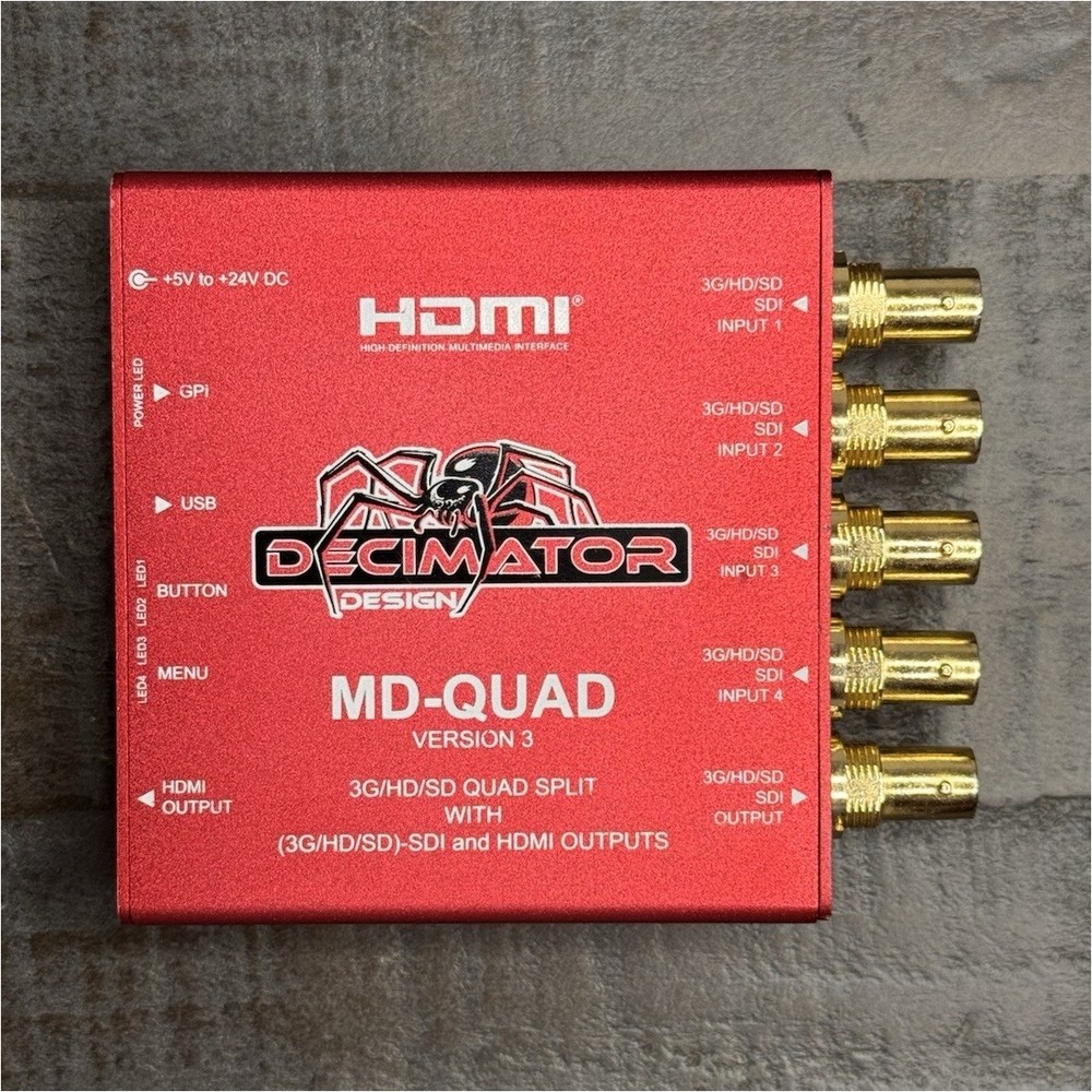 Decimator Design MD-QUAD Version 3 Quad Split Converter HDMI SDI Outputs