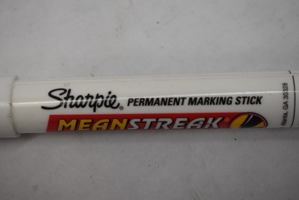 Sharpie Permanent Marking Stick MeanStreak White Broad Tip Waterproof 2 Pack