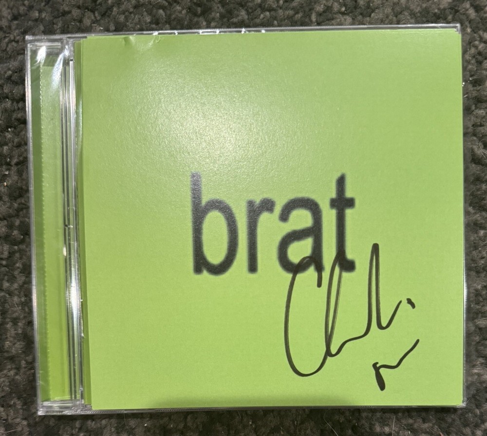 signed brat cd - autographed by charli xcx