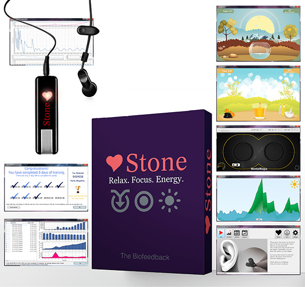 Biofeedback HRV Stone Pro Games - Mindfulness, Breathing, Meditation Techniques