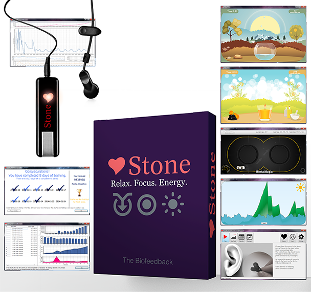 Biofeedback HRV Stone Pro Games - Mindfulness, Breathing, Meditation Techniques