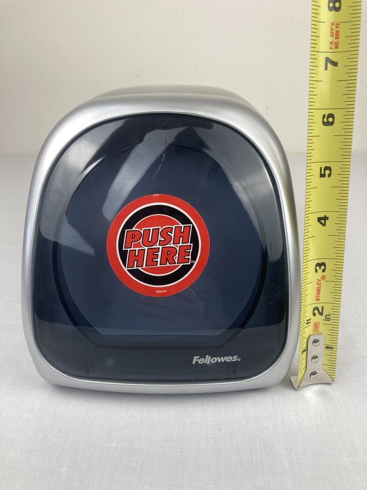 FELLOWES DESKTOP CD DVD DISC CASE PUSH OPEN RETRACTABLE HOLDER STORAGE BOX VGC!