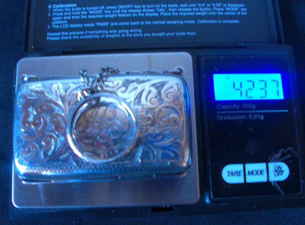 Solid Silver Beautiful Purse Hallmark Dated 1903 By Thomas Bishton Birmingham