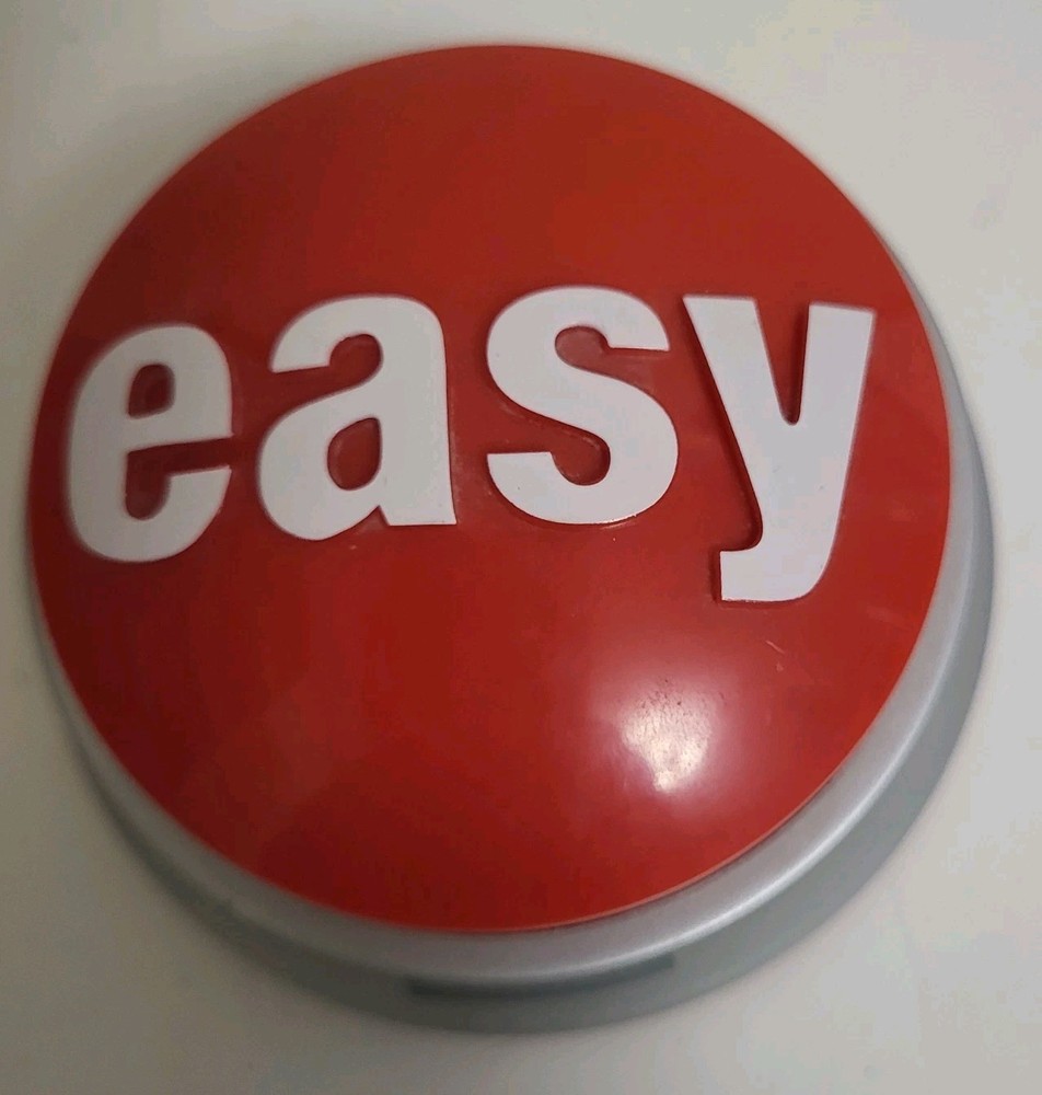 Staples "That Was Easy" Red Button - Tested & Works - Easy Button