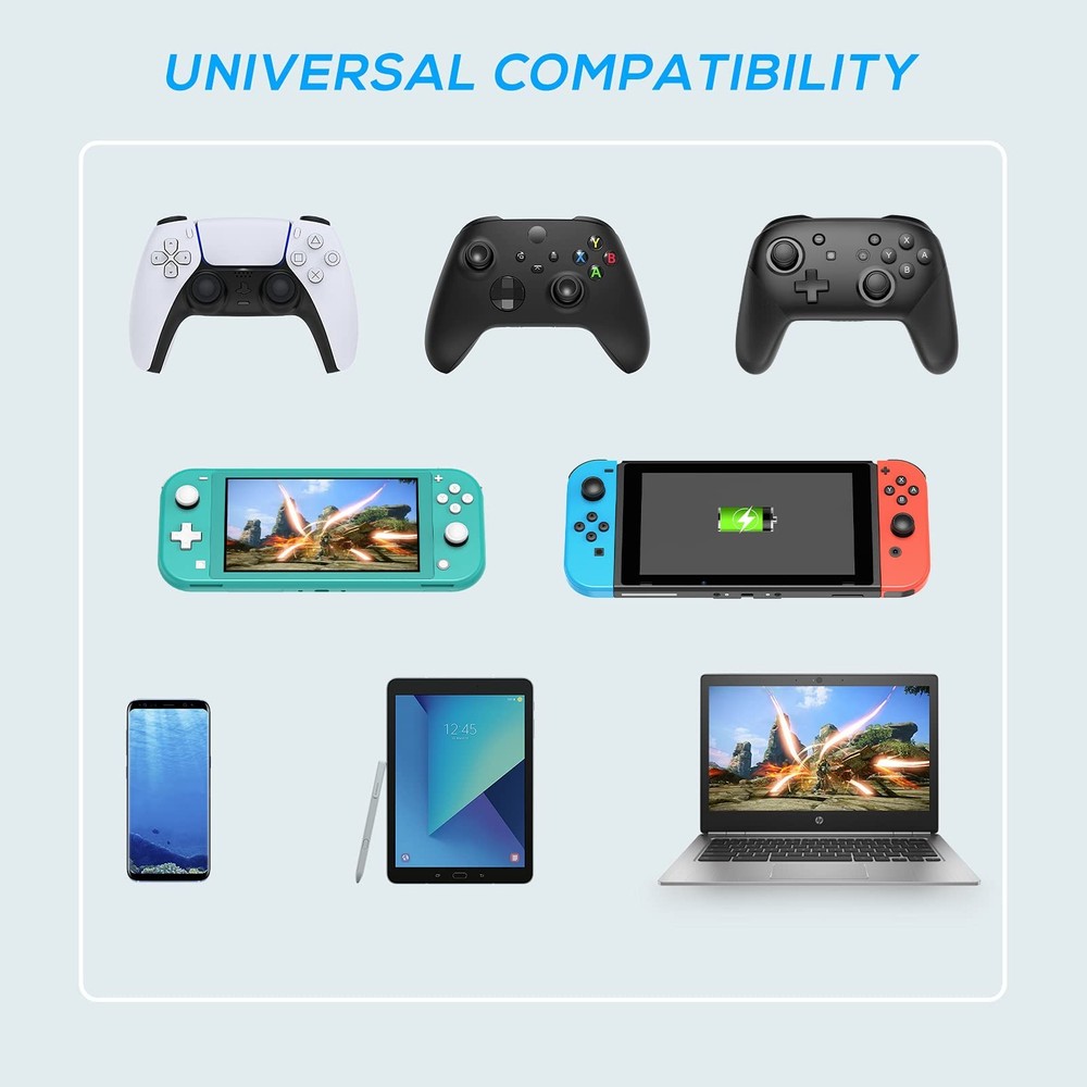 Charging Cable for Xbox Series/ for PS5/PS5 Pro Controller-16.4FT, Replacemen...