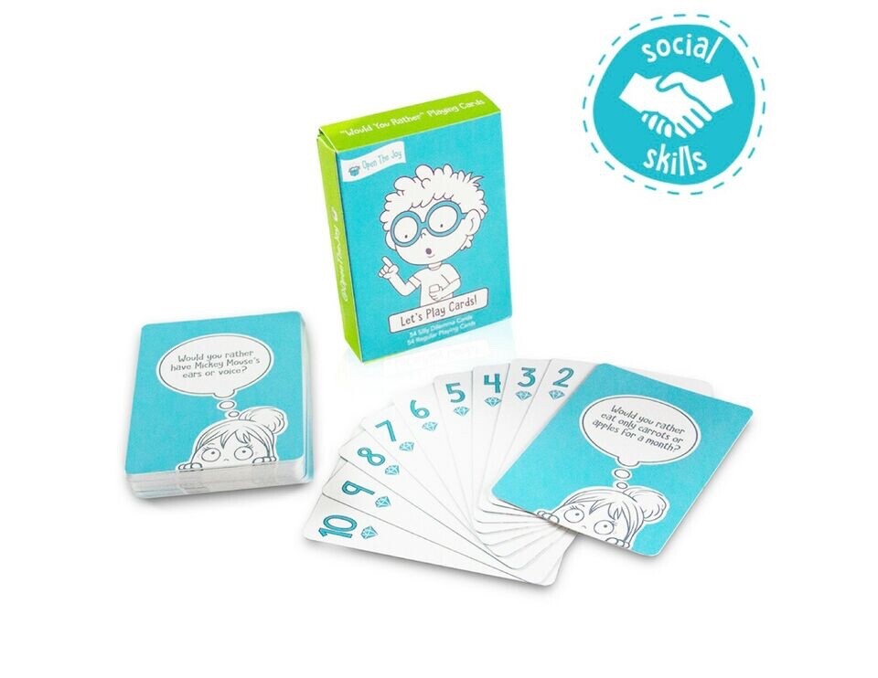Open The Joy Would You Rather Playing Cards
