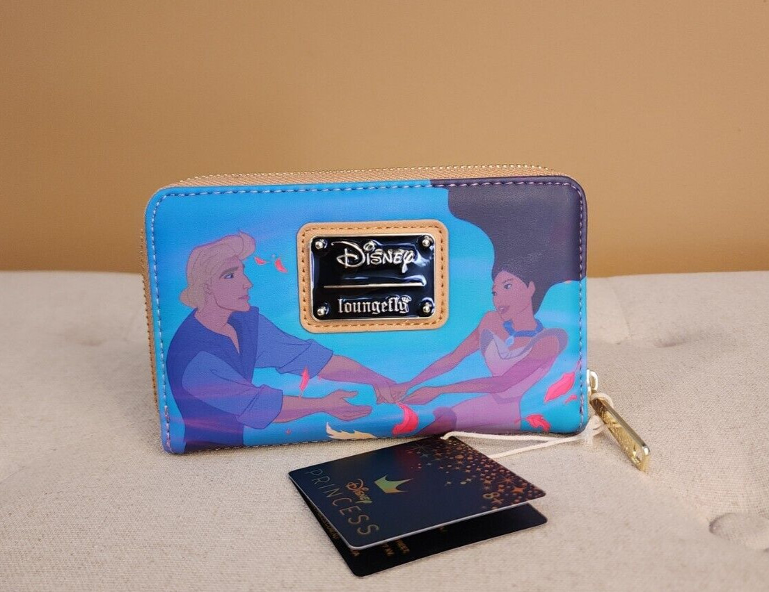 Loungefly Disney Pocahontas Princess Scenes Wallet Zip Around NEW