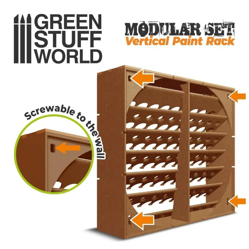 Green Stuff World Modular Paint Rack - VERTICAL 17ml New