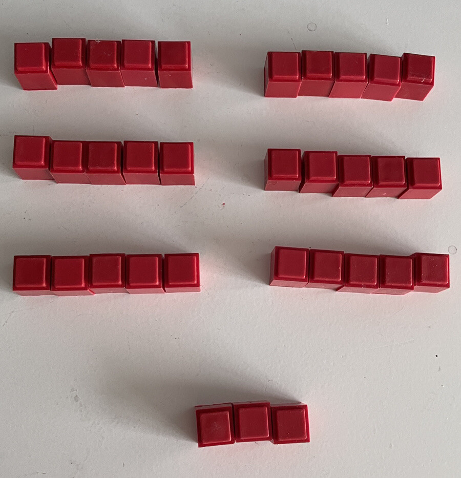 Math U See Manipulatives Math Algebra Decimal Insert Kit Blocks w/EXTRA PIECES!