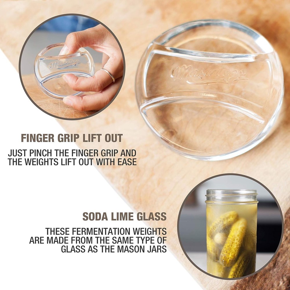 Masontops Pickle Pebble Fermentation Weights Wide Mouth