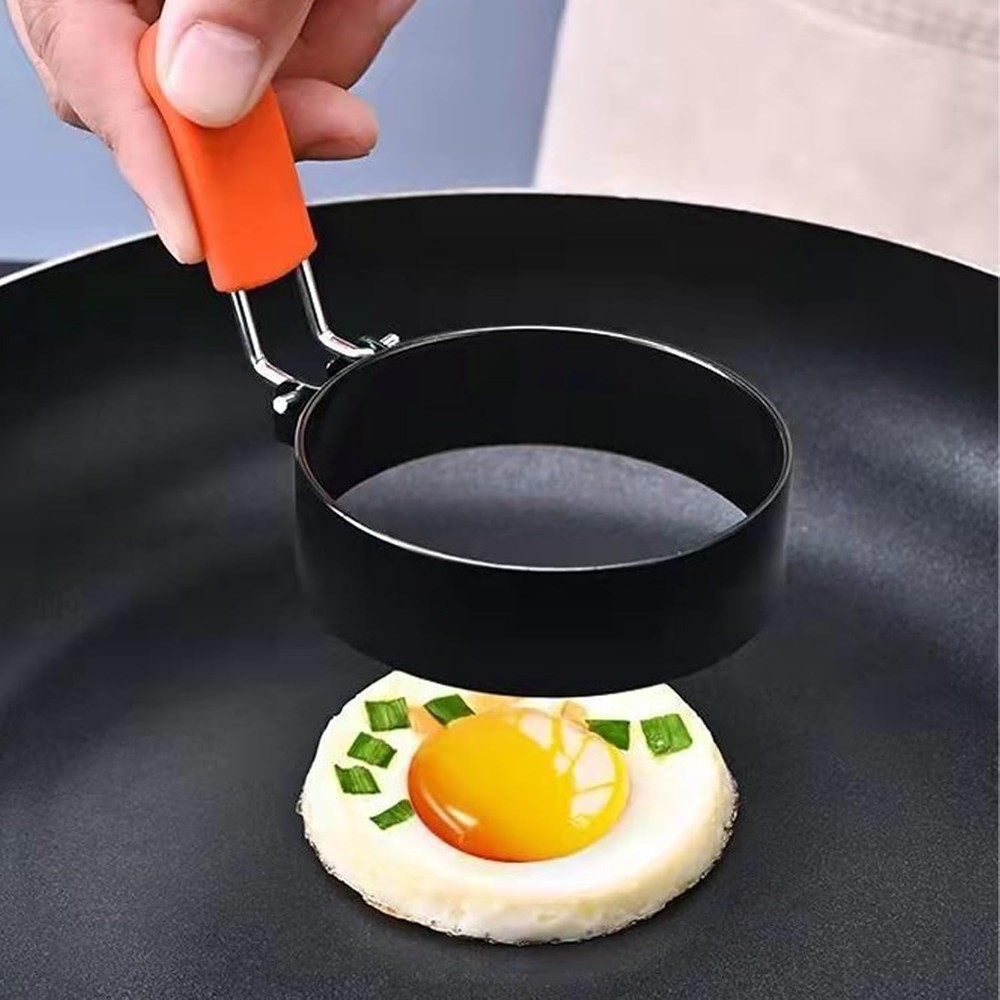 6 Pcs Professional Egg Ring Pancake Ring Set,8" Large Omelette Ring,6" Pancake