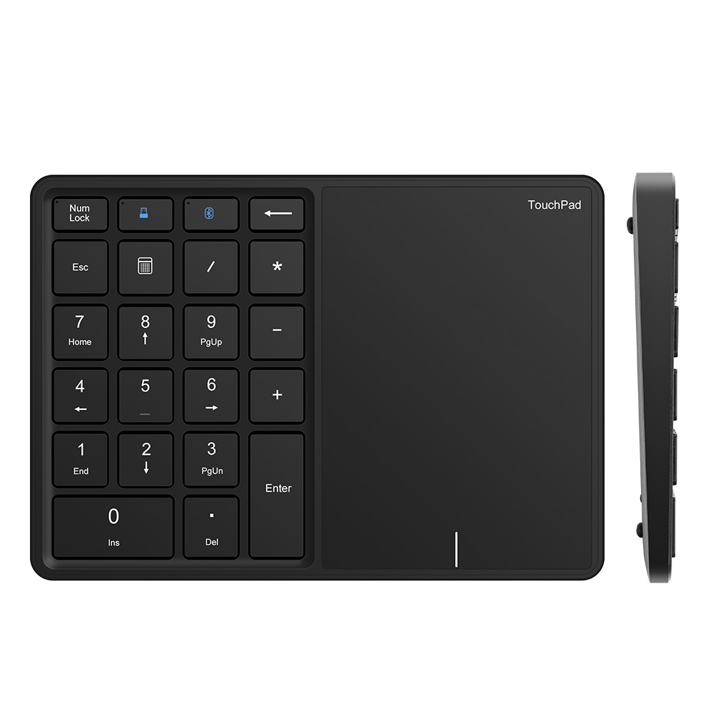 Rechargeable Numeric 22 keys Keypad With Touchpad Bluetooth 2.4G Wireless