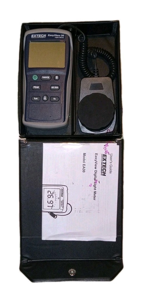 Extech Instruments Easy View EA30 Light Meter 40 To 40000 Foot Candles