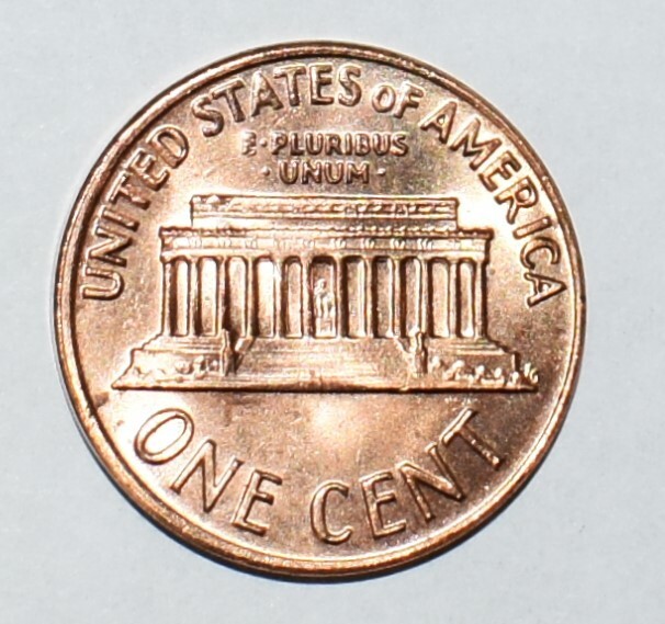 1972 D Lincoln Memorial Penny with Errors High Mint State Red