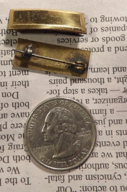 (2) Vintage Brass Military Bars