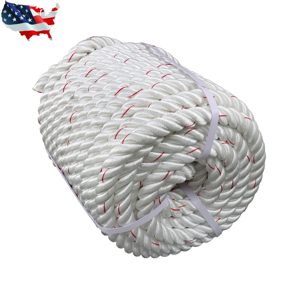 Pulling Rigging Line 1" × 120' Double Braid Nylon Polyester Arborist Bull Rope