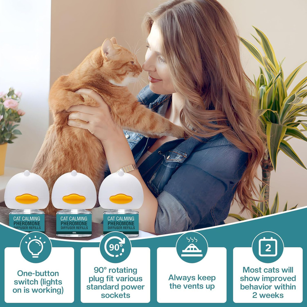Cat Calming Diffuser 6 in 1 Multicat Calming Pheromones Diffusers Relief Stress