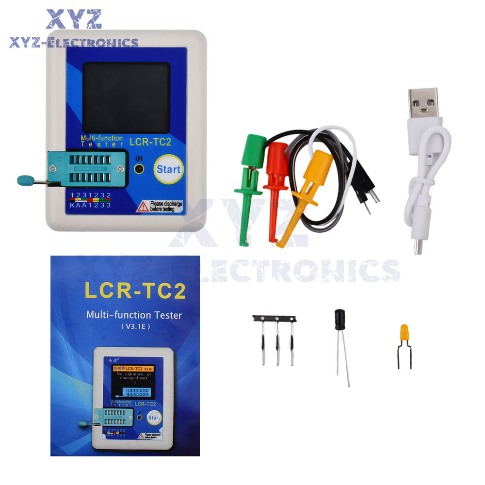 LCR-TC2 Transistor Tester High-precision Upgraded Version V3.1E with Cable Kit