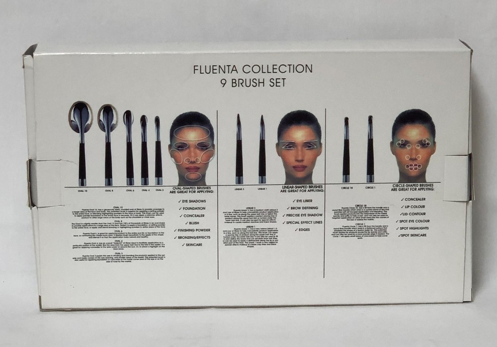 Fluenta Collection Linear # 3 Brush for Eyes - Black & Gold - New