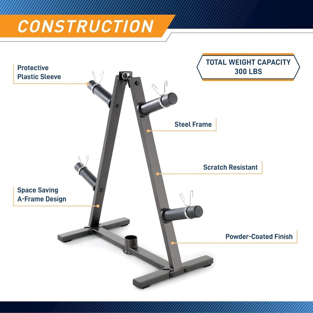 Heavy-Duty Olympic Weight Plate Tree Rack