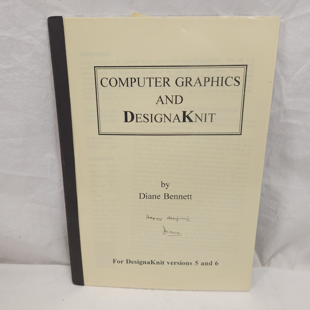 Computer GraphicDesignaKnit For Windows Knitting Machine Program Manual