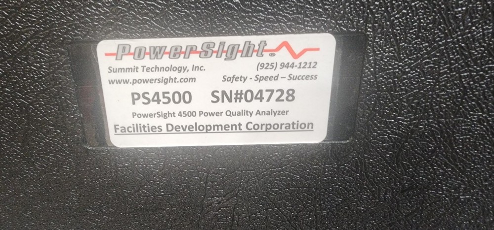 Summit Technology PowerSight PS4500 Power Quality Analyzer With 4 eFX6000 Probes