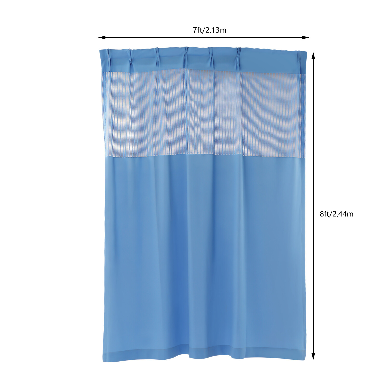 Blue Privacy Curtain hospital CLINIC curtains Polyester with 8*Hooks, 7ft x 8ft