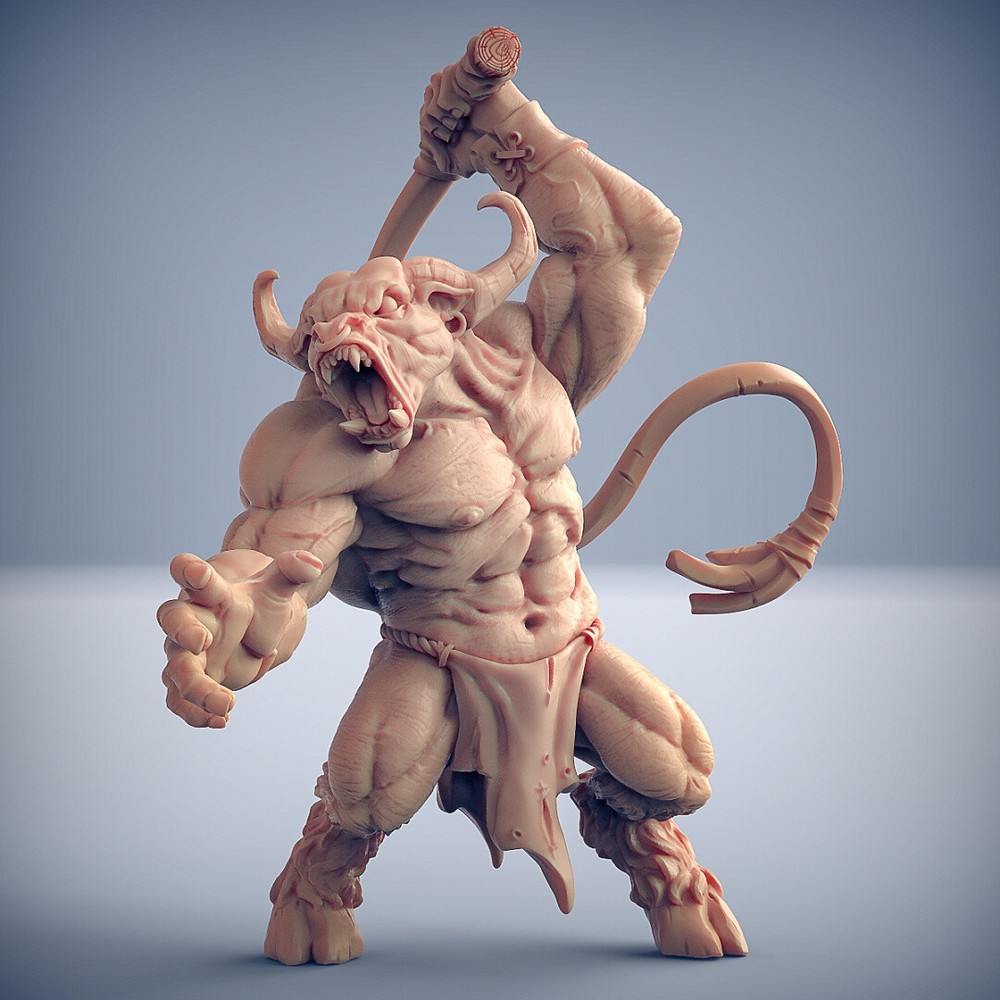 Minotaur Slaver Fighter Miniature | D&D DnD |