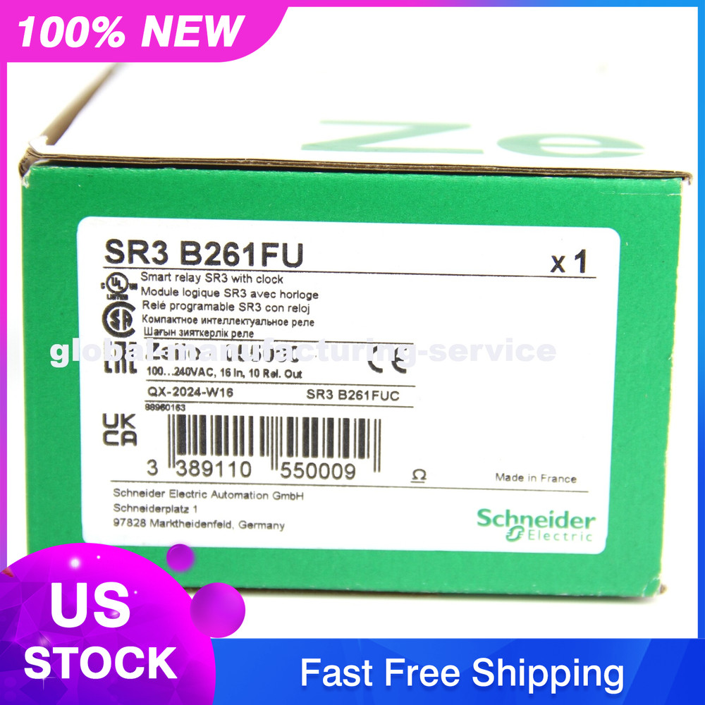 NEW Schneider SR3B261FU Relay Electric Extendable Modular PLC