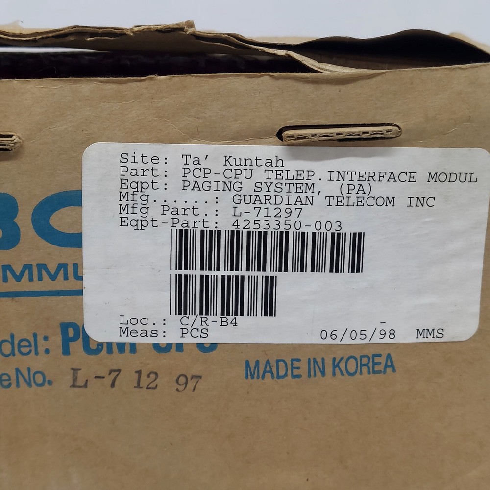 NEW BOGEN PCM-CPU L-71297 CPU MODULE FOR BOGEN PCM-2000 ZONE PAGING SYSTEM KOREA