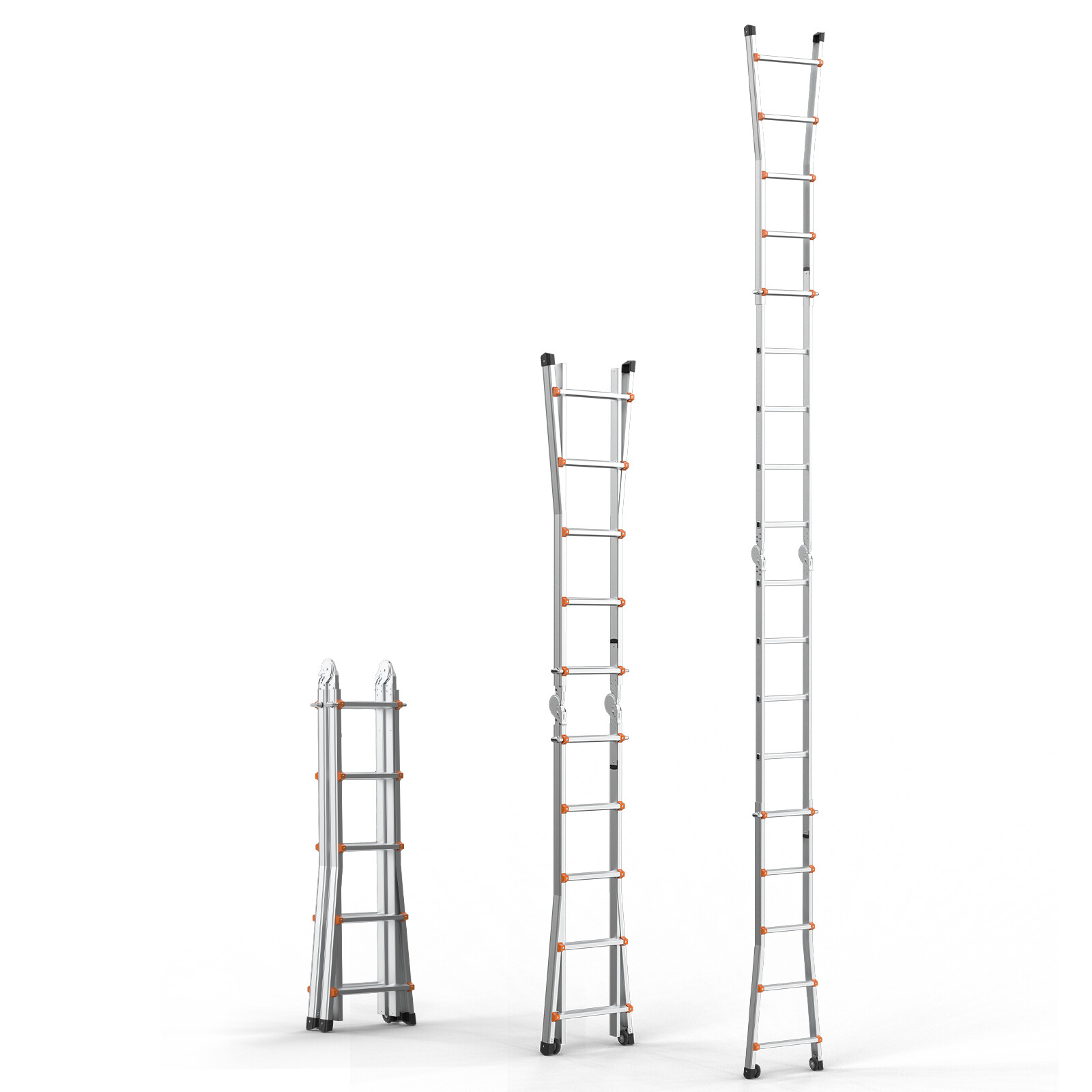 Telescoping Ladder A Frame 16.7 FT Extension Multi-Function for Homework