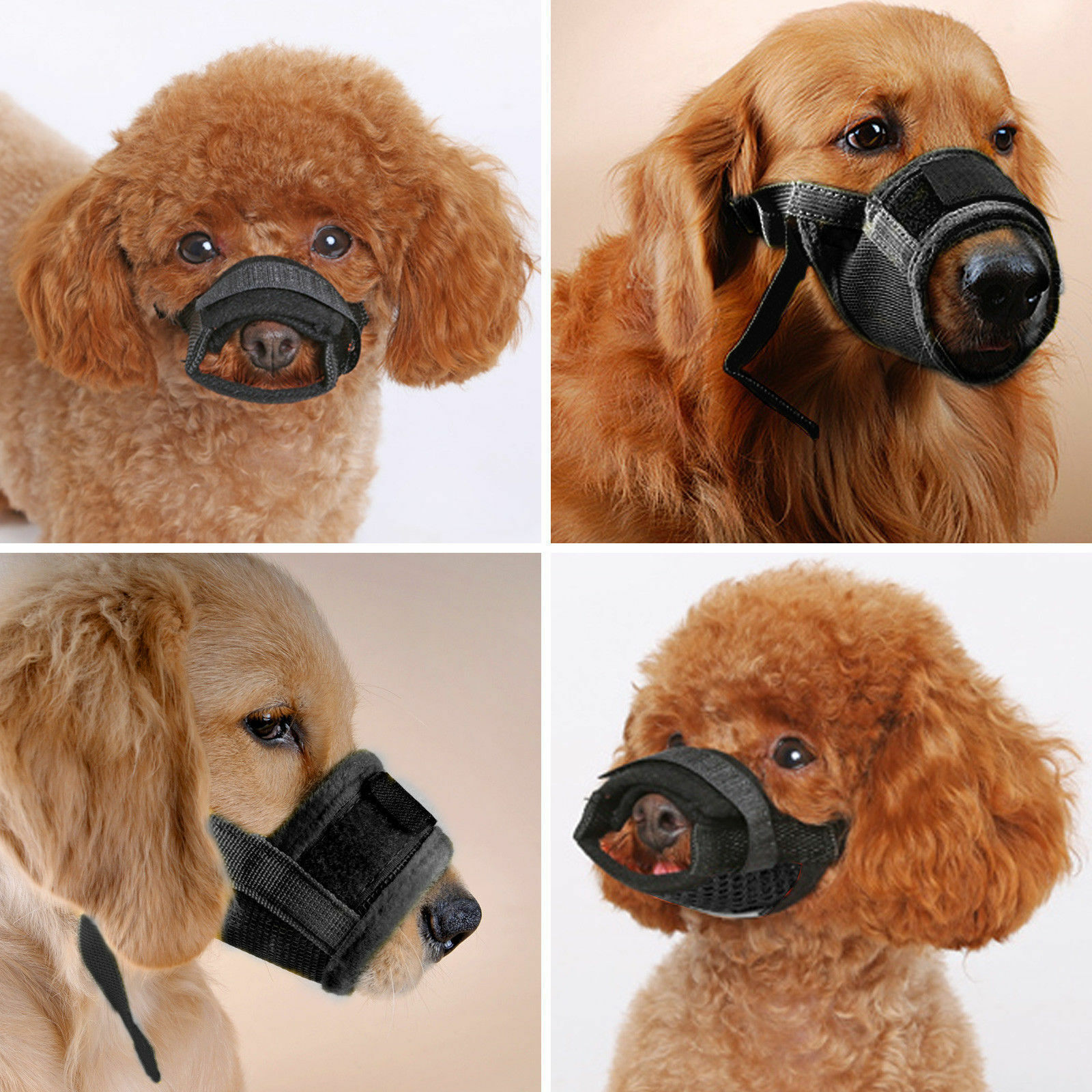 Pet Dog Mask Small & Large Mouth Muzzle Grooming Stop Bark Bite Chew Adjustable