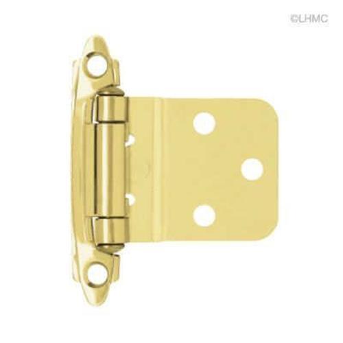 (12 Pack) Pair 3/8" Inset/Offset Self Closing Brass Plated