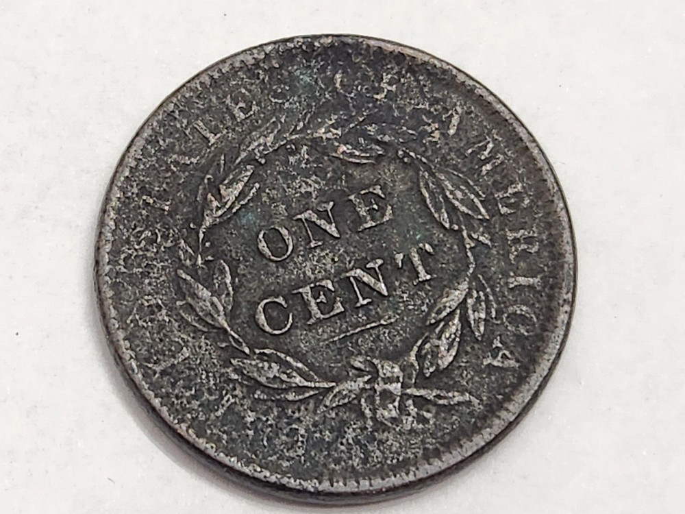1838 Coronet Head One Cent Coin