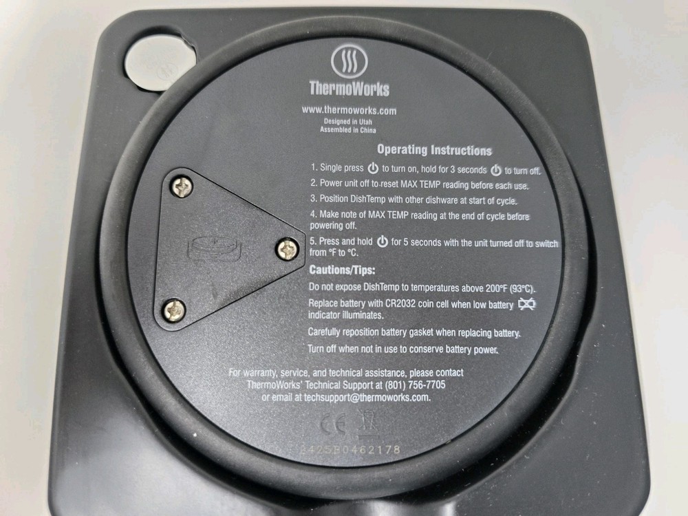 ThermoWorks DishTemp TX-5100 Plate Simulating Dishwasher Thermometer - Open Box
