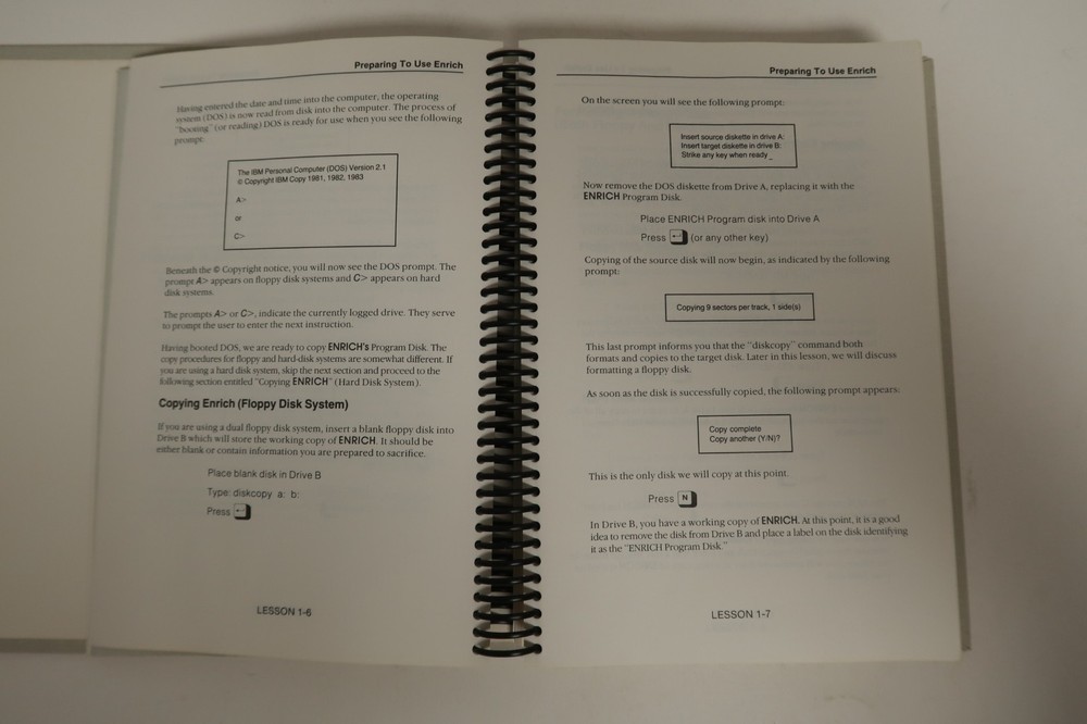 Enrich The Methods Expert Migent PC Computer Program Floppy Discs 1985 & Manuals