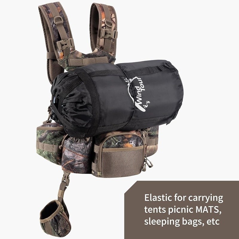 Durable Camo Hunting Backpack Stealth Multi Functional Storage Bag W/ Zippers US