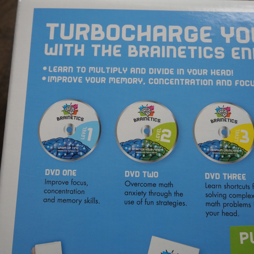 NEW Brainetics Breakthrough Math & Memory Educational Program System 7 DVDs