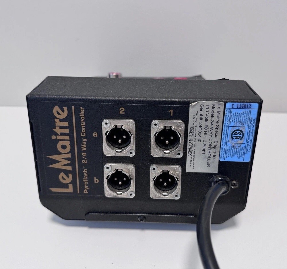 Le Maitre PyroFlash 2/4 Way Controller + Flash Pods Canada UNTESTED PARTS READ