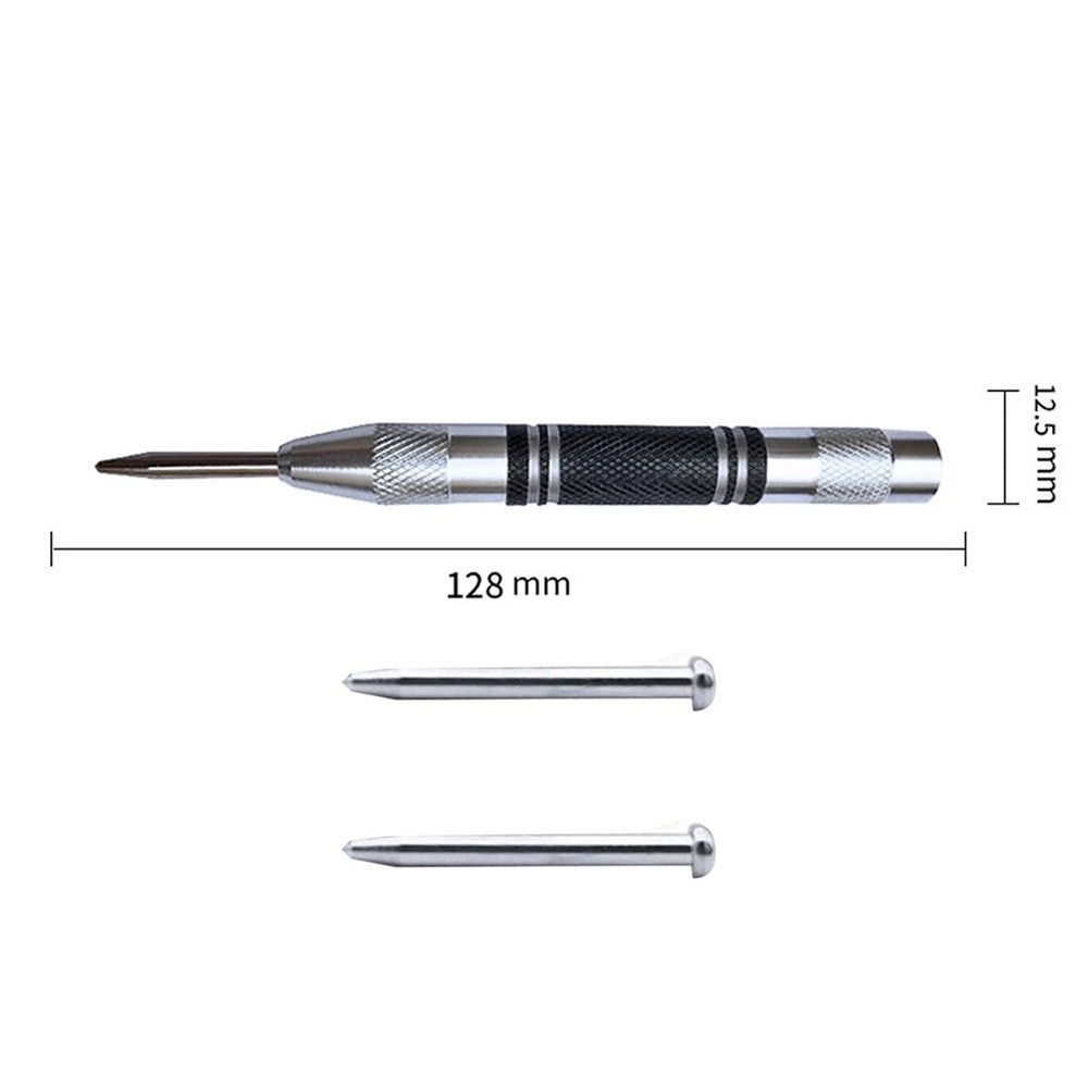3Pcs Automatic Center Punch Automatic Center Pin Mark Puncture Adjustable Marker