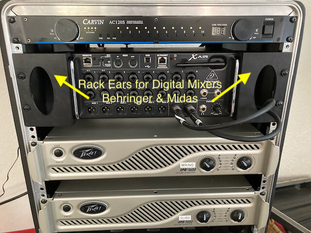 Improved - Rack Ears - Behringer XR16 XR18 SD16 & Midas MR16 MR18 Digital Mixers