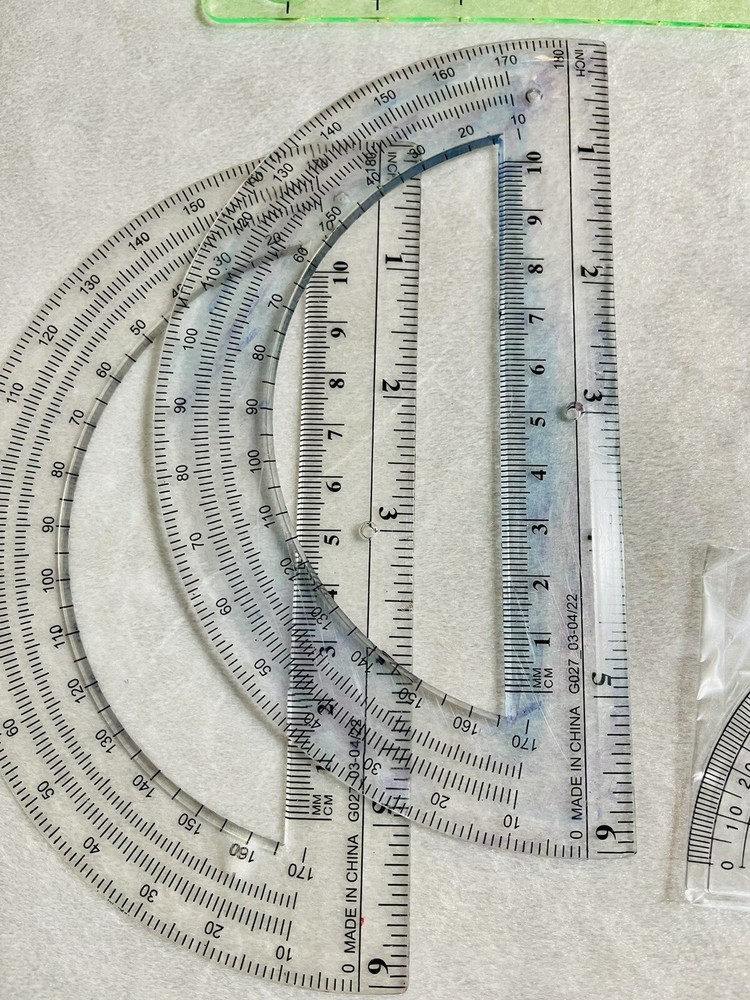 Plastic Protractors Set 7 PCs