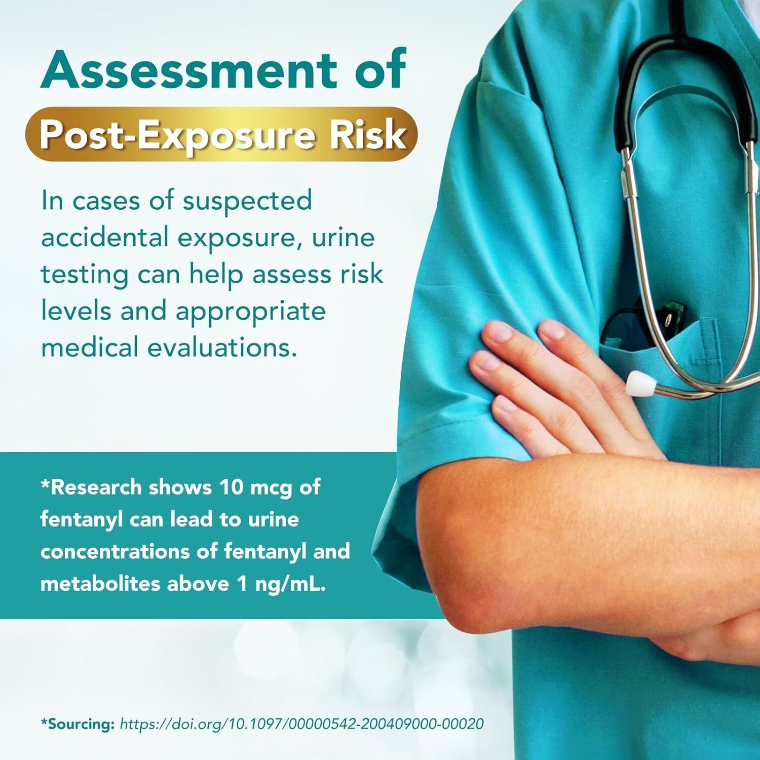 Easy@Home Fentanyl Urine Test - Ultra-Sensitive Rapid Drug Test - 5 Pack