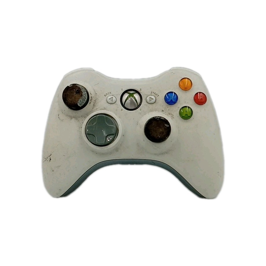 Genuine Microsoft Xbox 360 Wireless Controller White(missing Battery Pack)...134